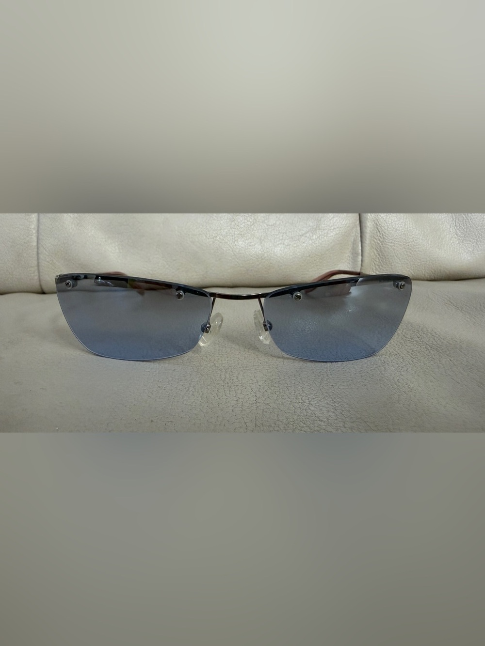 Ralph Lauren ’90s blue Rectangular Rimless Sunglasses